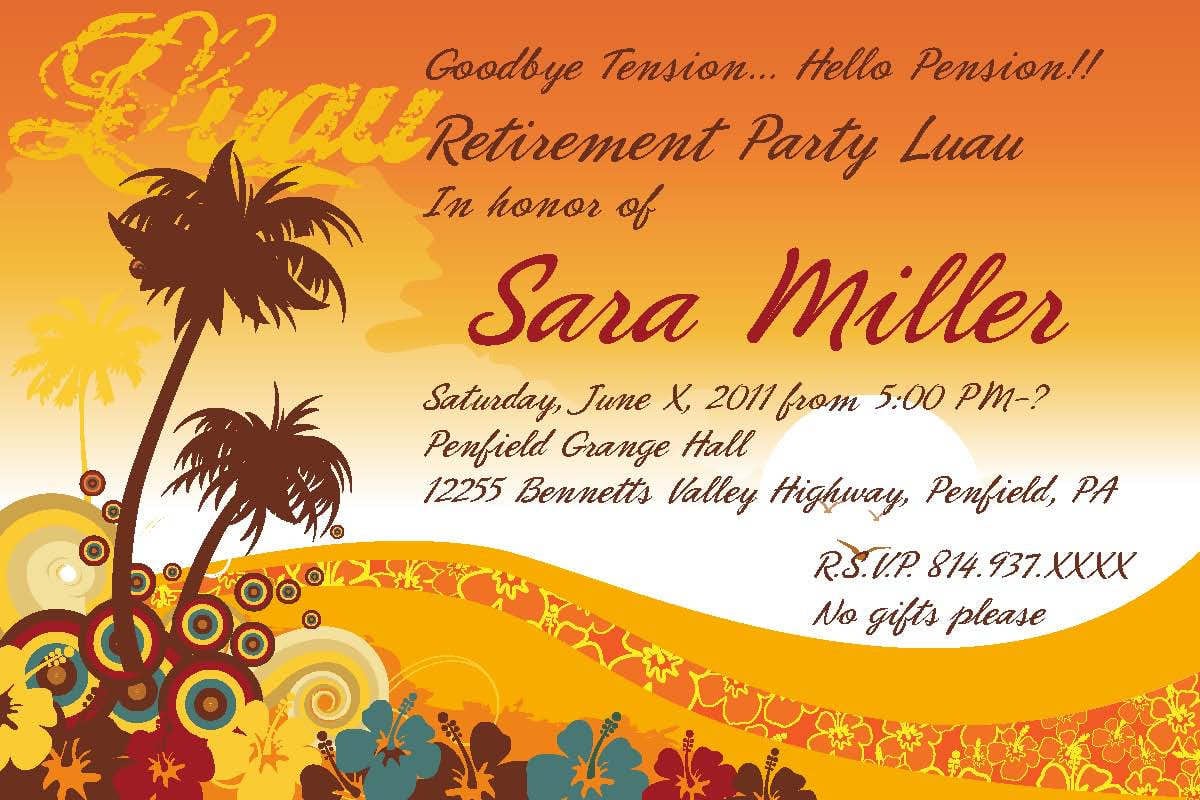 Retirement Party Invitation Template â Gangcraft Net